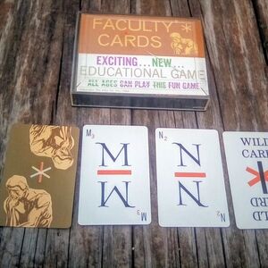 Vintage 1960s Educational Card Game Faculty Cards Complete Set